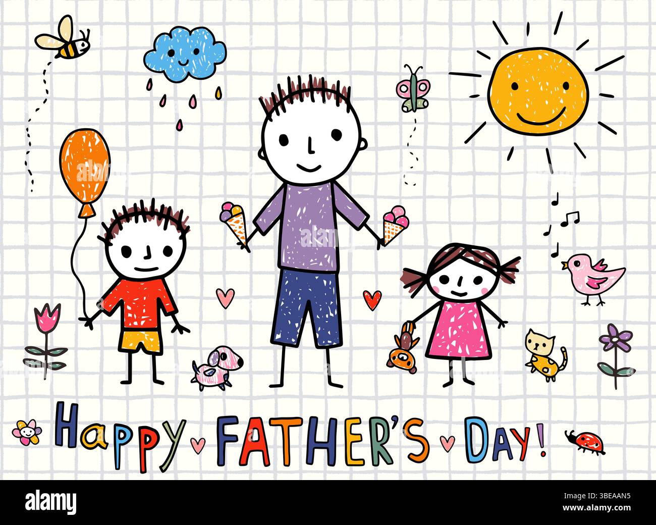 Father child son drawing heart hi-res stock photography and images - Alamy, image size:1300x1040