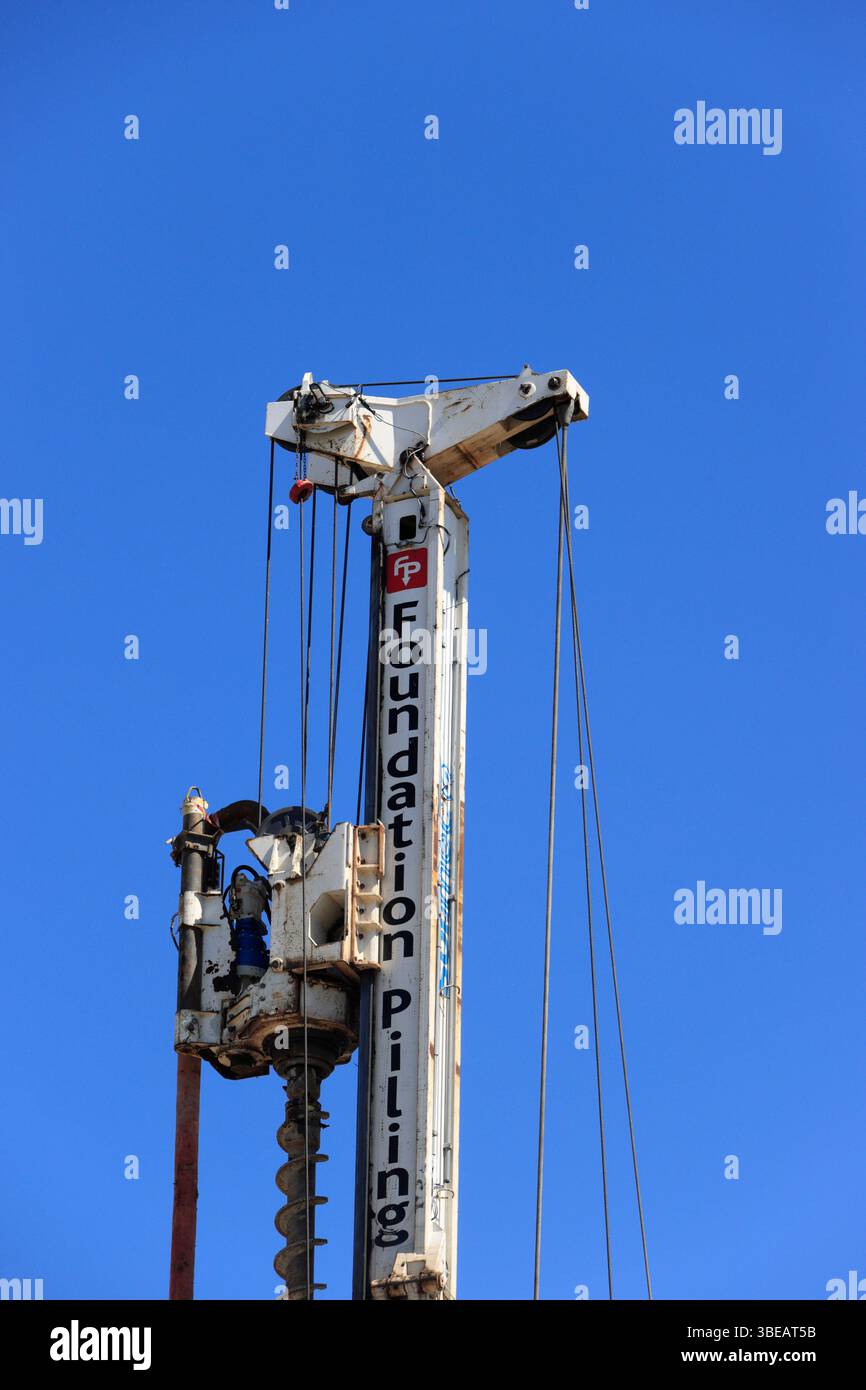 Flight Auger Rig Continuous flight auger piling rig on construction site in bury greater ...