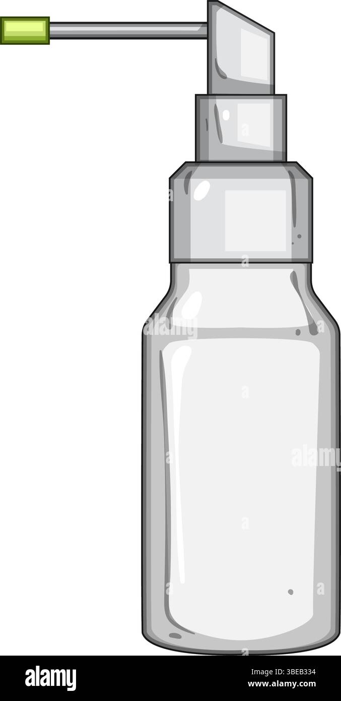 dispenser throat spray bottle cartoon vector illustration Stock Vector ...