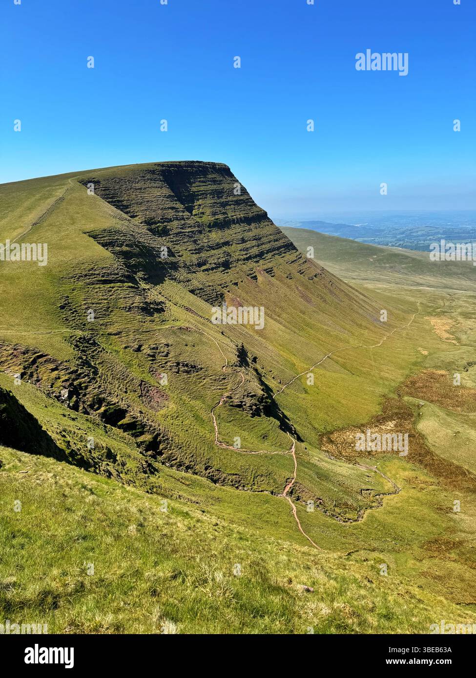 Picws Du, the black mountain, Bannau Brycheiniog, Powys, Wales, May. - Smartphone Captured Stock Image