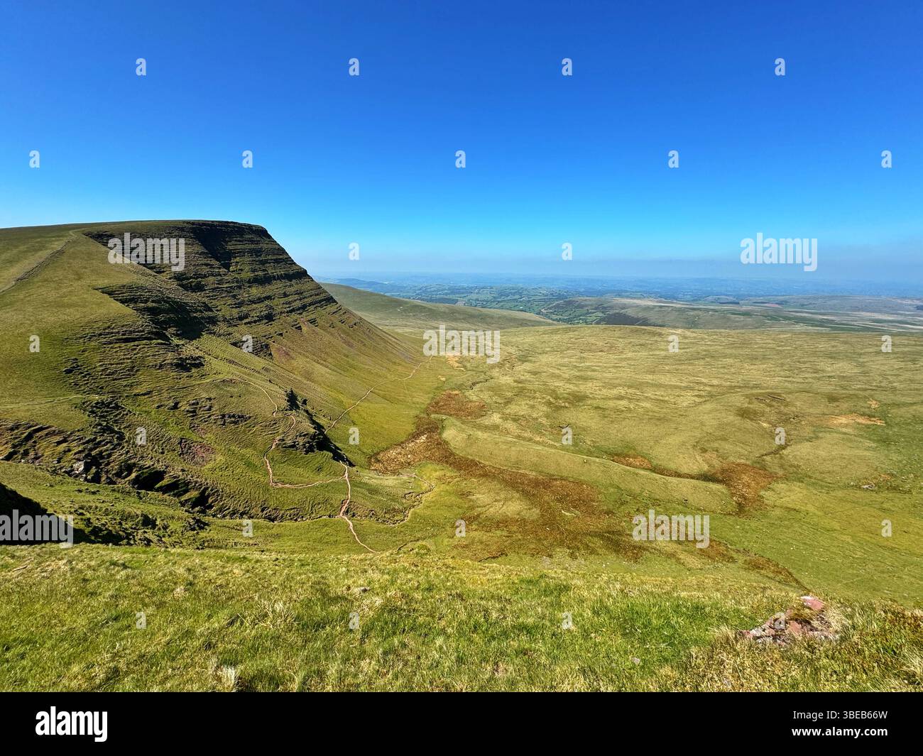 Picws Du, the black mountain, Bannau Brycheiniog, Powys, Wales, May. - Smartphone Captured Stock Image