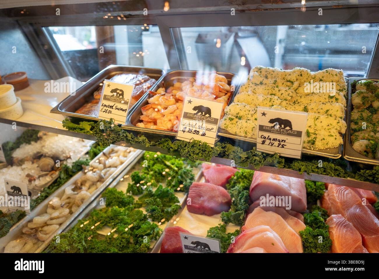 Newport Beach, USA. 22nd Dec, 2024. Cuts of fresh fish are on display at Bear Flag Fish Company, Newport Beach, California, December 22, 2024. (Photo by Smith Collection/Gado/Sipa USA) Credit: Sipa USA/Alamy Live News Stock Photo