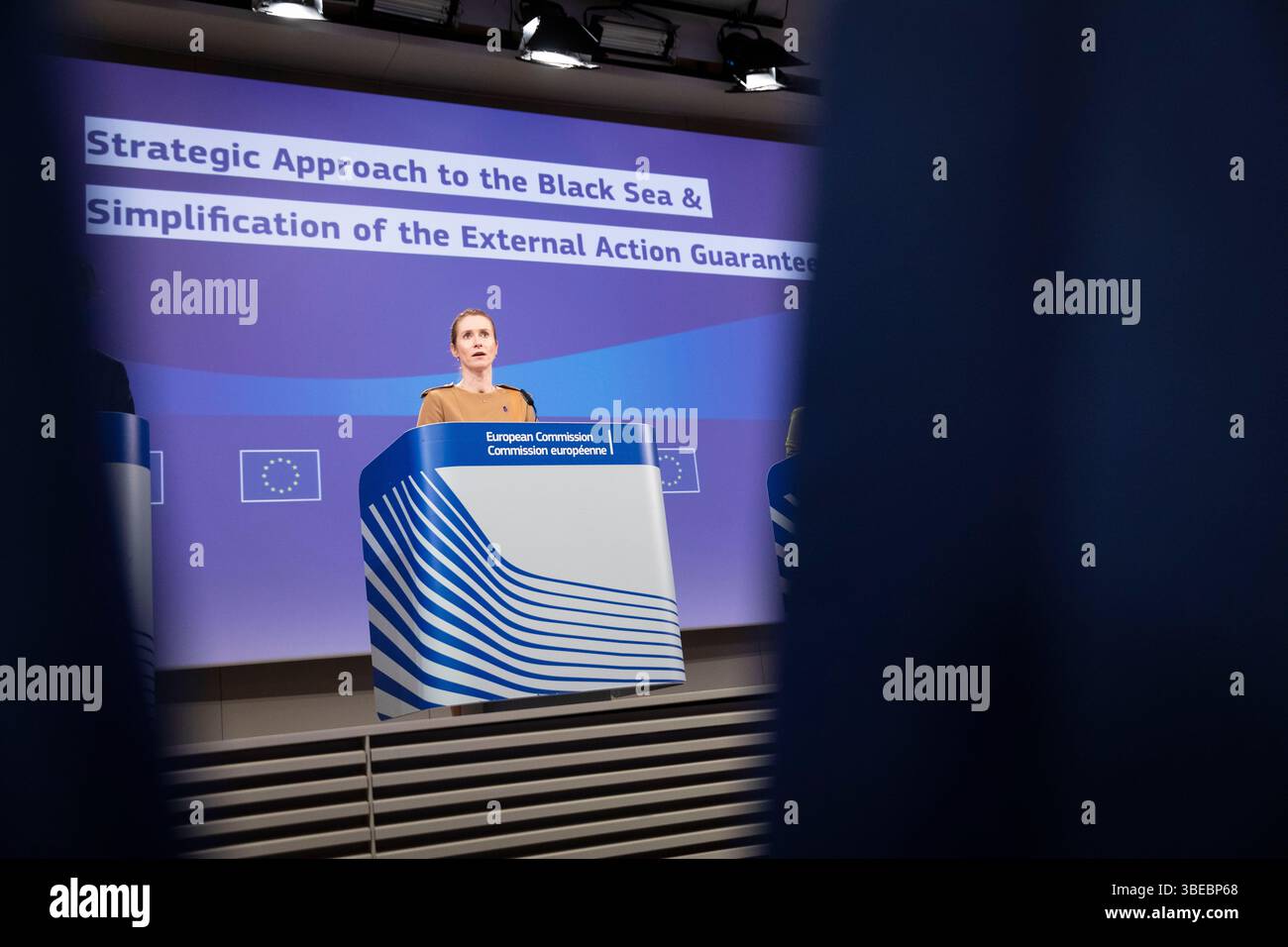 Brussels, Belgium. 28th May, 2025. European Commissioners Kaja Kallas (L), Marta Kos (C), Jozef Sikela (R) presented the European Commission's strategic plan for the Black Sea today. - 28/05/2025 - Belgium/Brussels/Brussels - Sacha Leon/Le Pictorium Credit: LE PICTORIUM/Alamy Live News Stock Photo