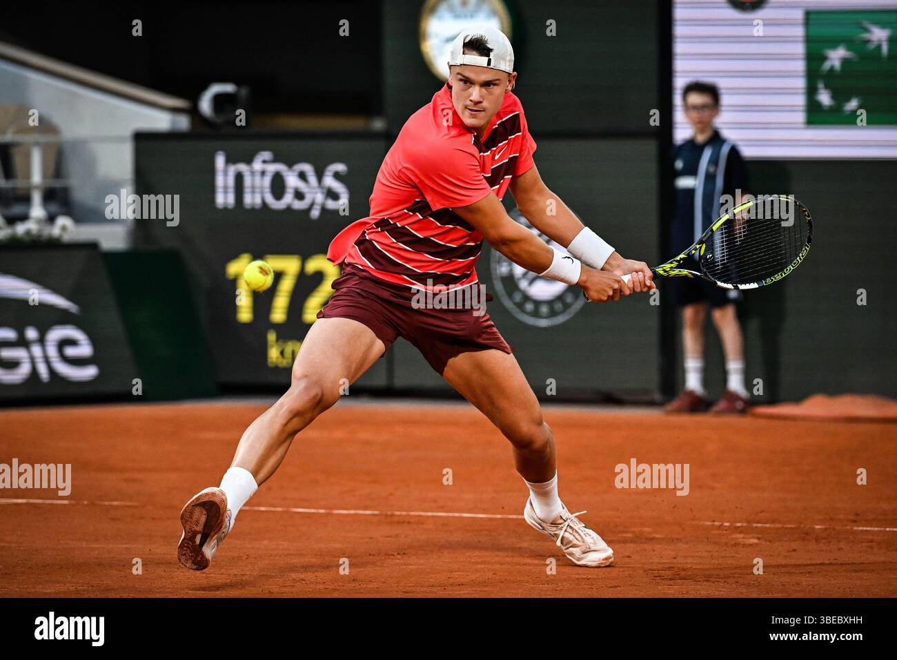 Holger RUNE of Denmark during the fourth day of the Roland-Garros 2025 ...