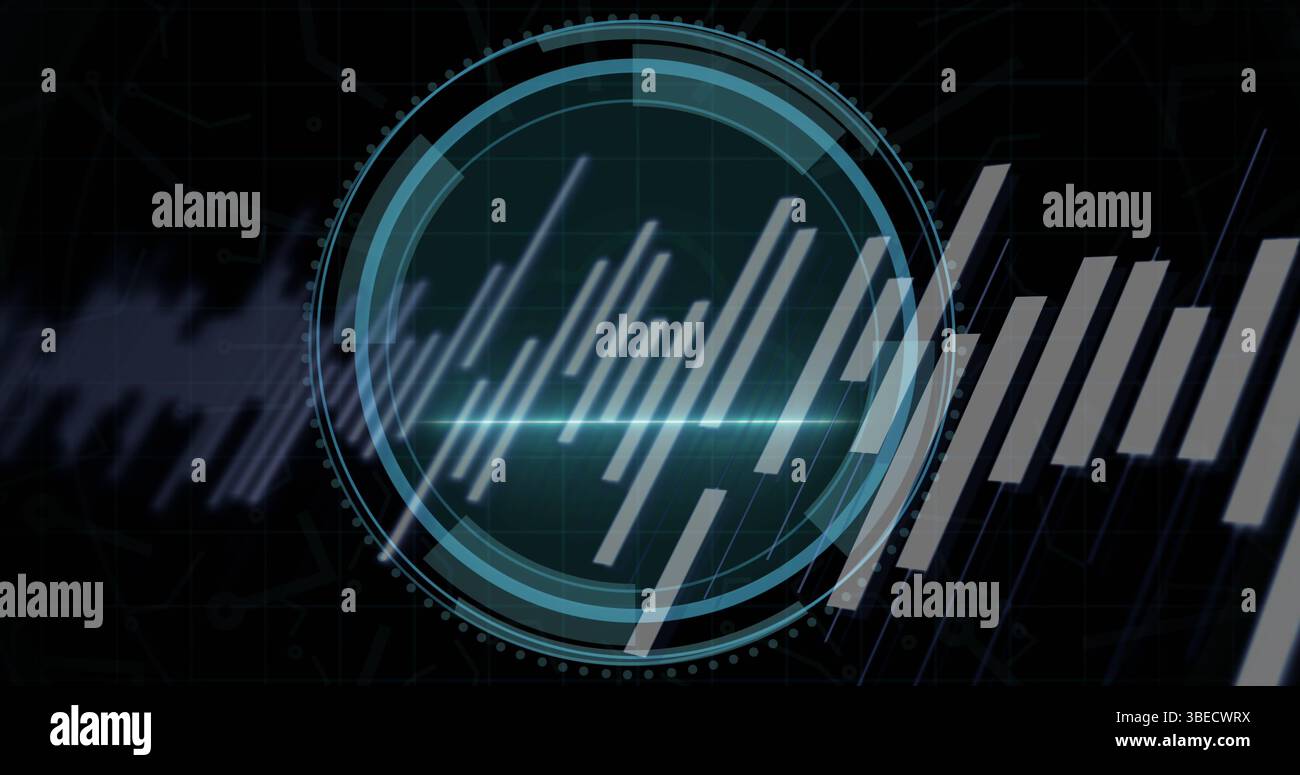 Statistical data processing and cyber security text over round scanner ...