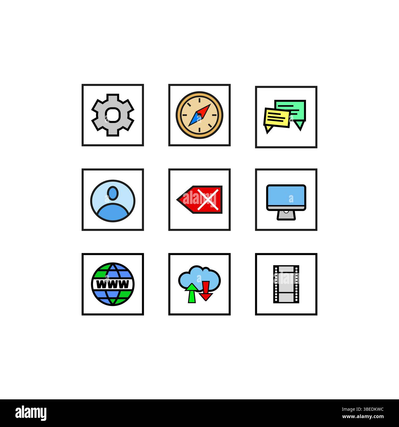 User gear icon simple Stock Vector Images - Alamy