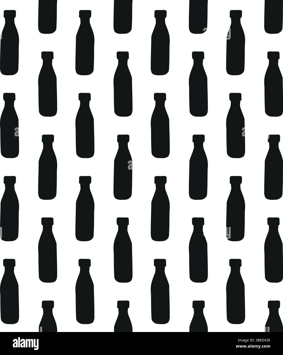 Vector seamless pattern of thermo bottle Stock Vector