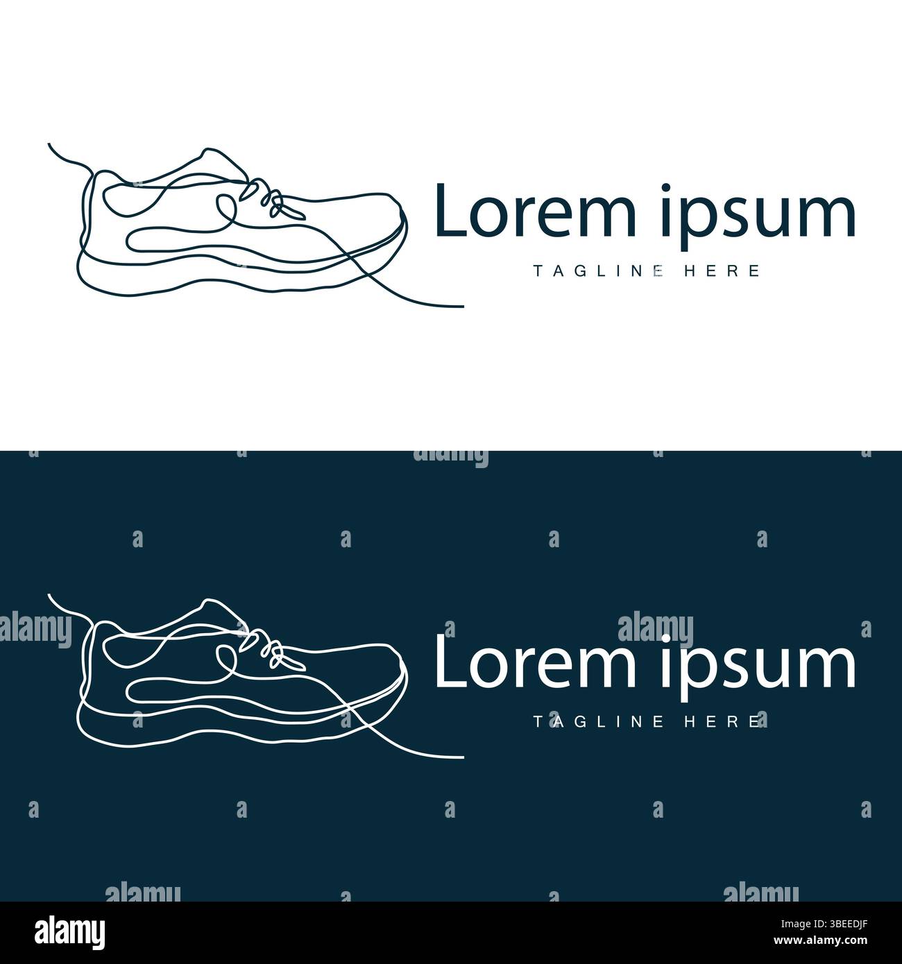 shoe logo illustration design vector sneaker concept funky line simple ...