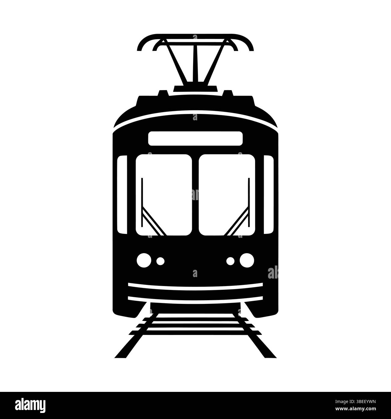 Simple Tram Tramway system Stock Vector Images - Alamy