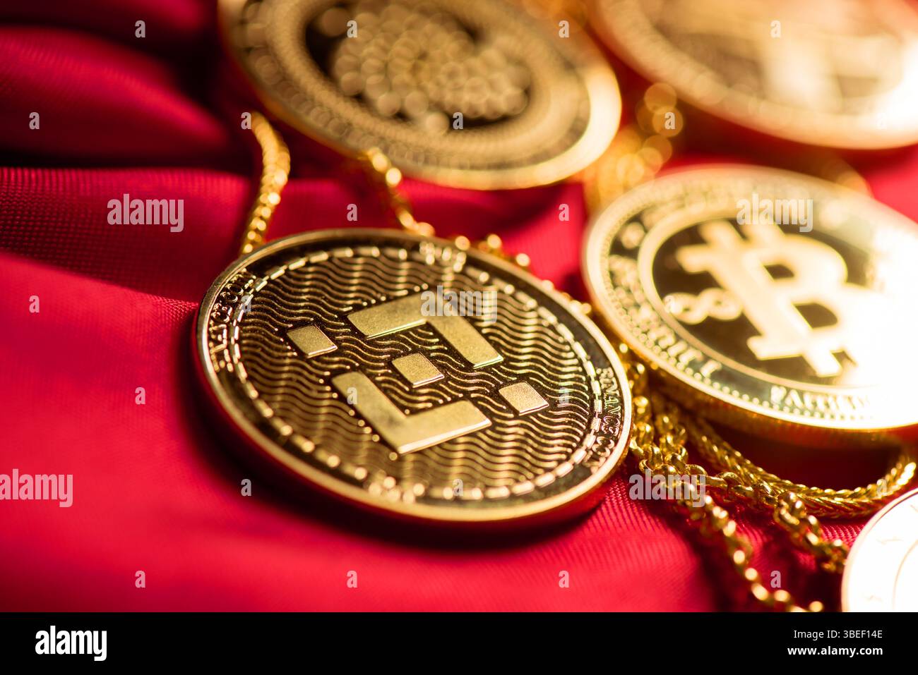 Cryptocurrency red coin hi-res stock photography and images - Alamy