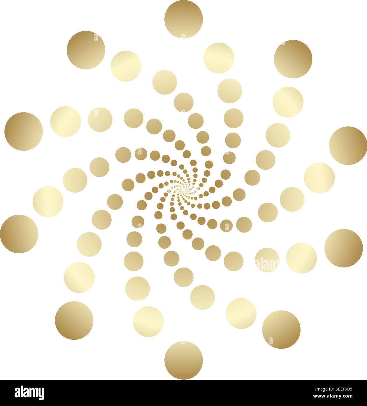 Optical illusion with black squares in a spiral pattern on a white background.  Stock Vector