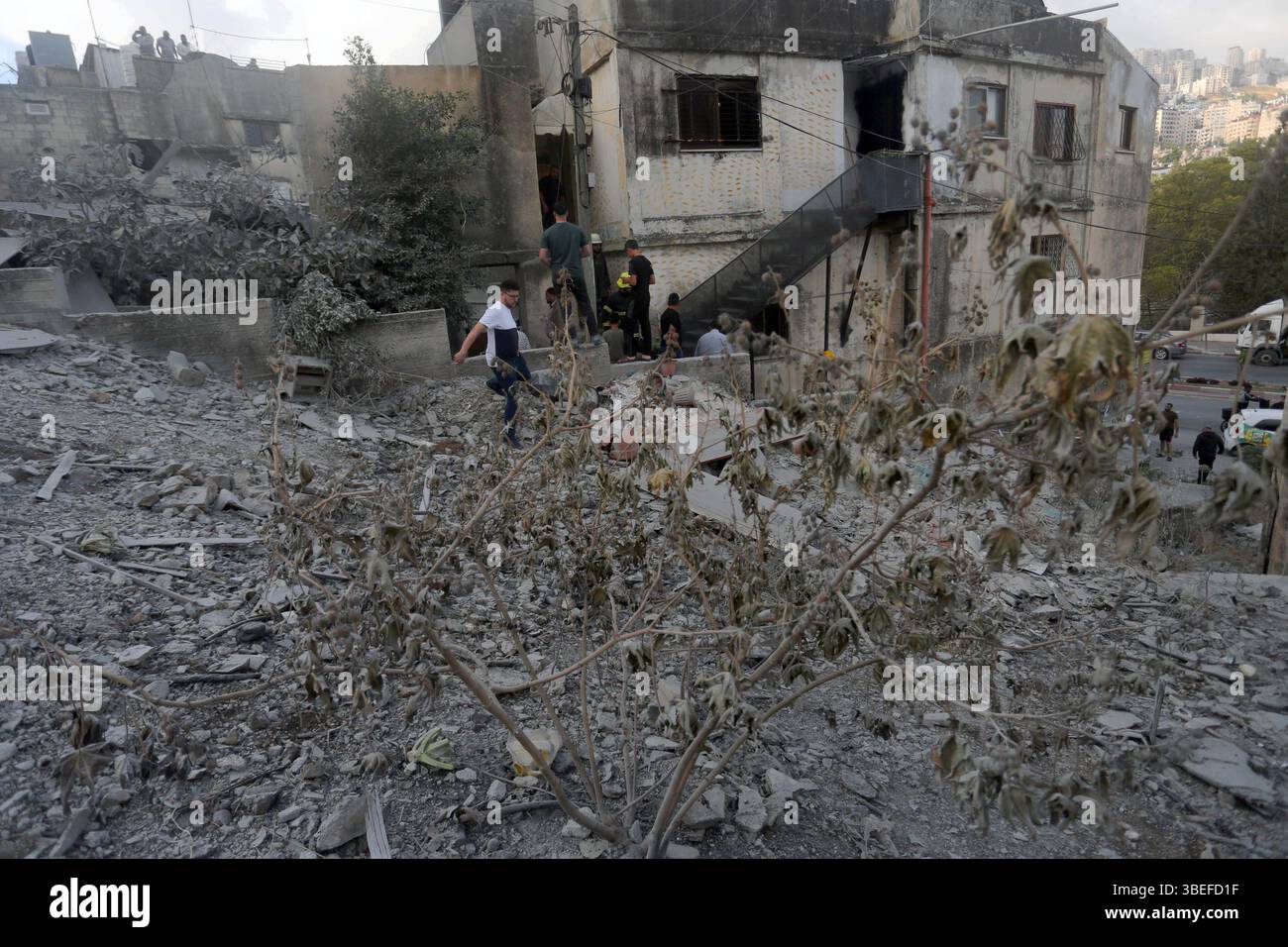 Israeli soldiers are deployed during a military operation in the West ...