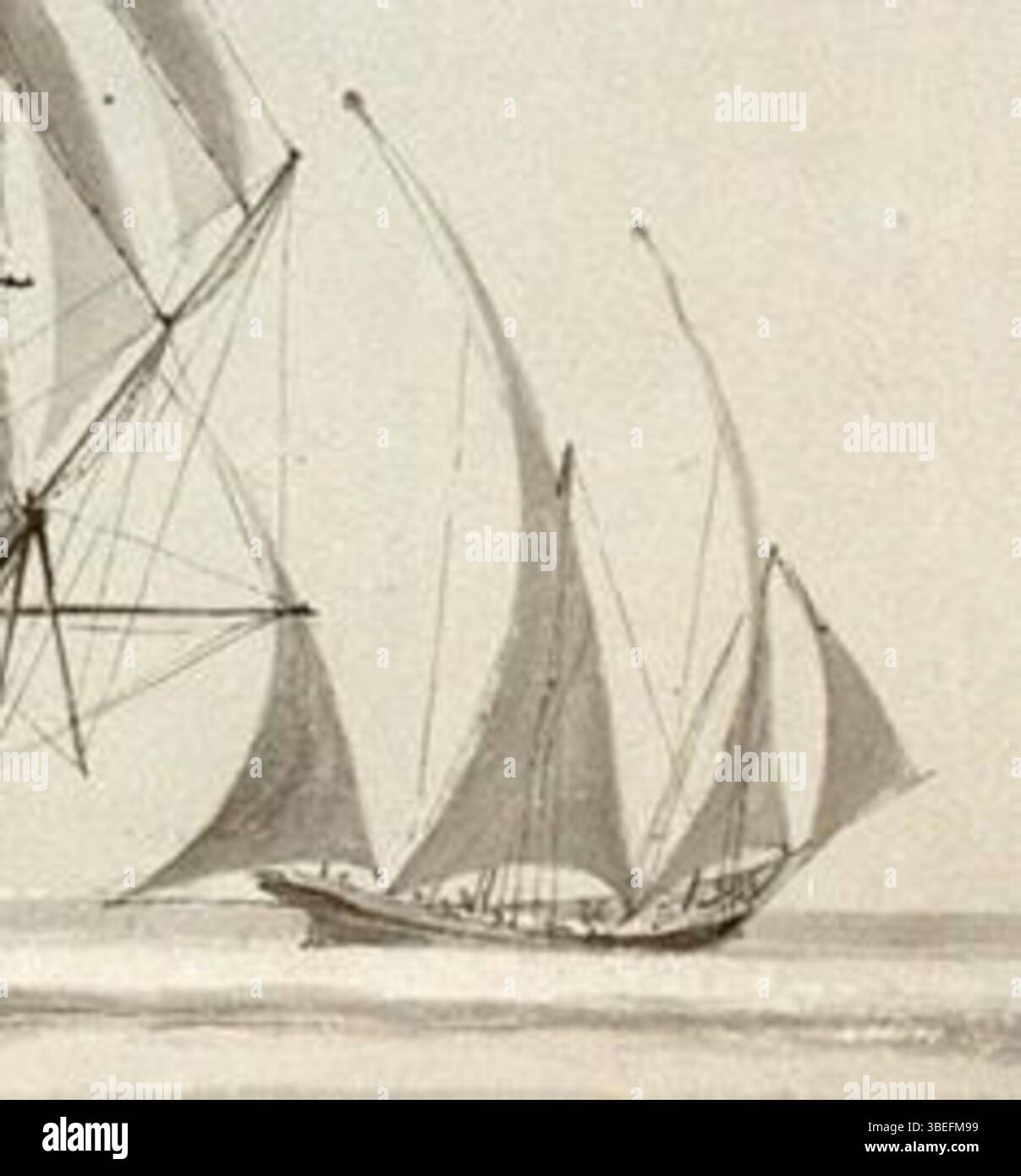 This watercolor by William Pocock from the 19th century depicts a ...