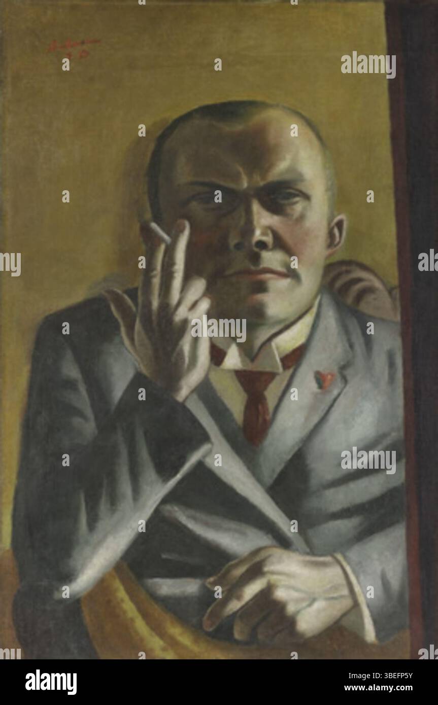 Max beckmann self portrait with a cigarette hi-res stock photography and  images