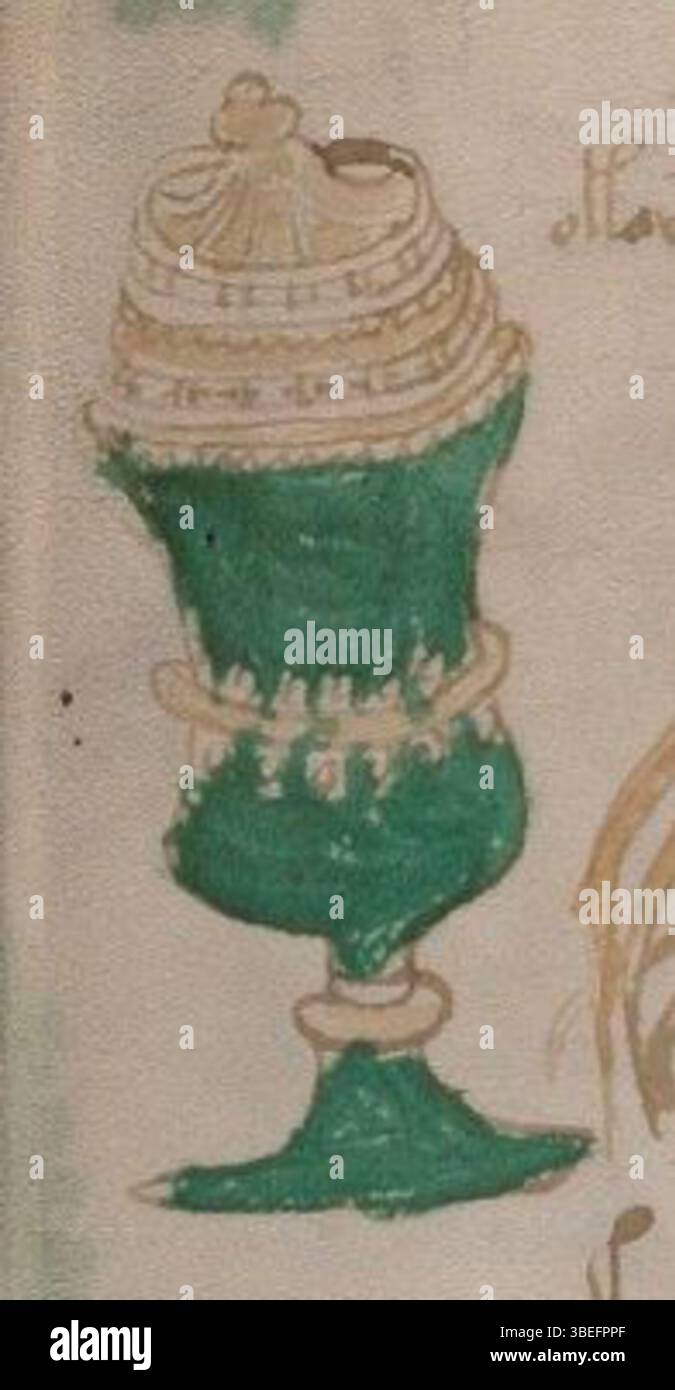 Another segment of the Voynich manuscript depicts a pharmaceutical ...