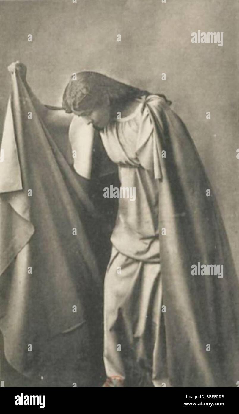 This 1927 photograph features Louise Janssen as Brünnhilde in the opera ...