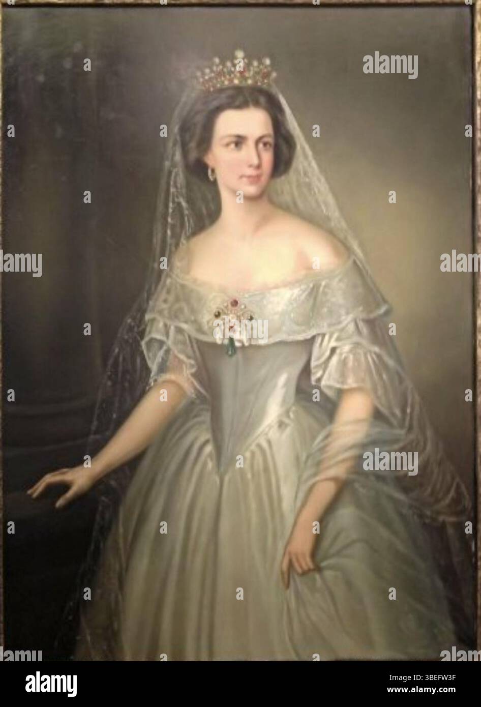This portrait of Empress Elisabeth of Austria, known as Sisi, depicts ...