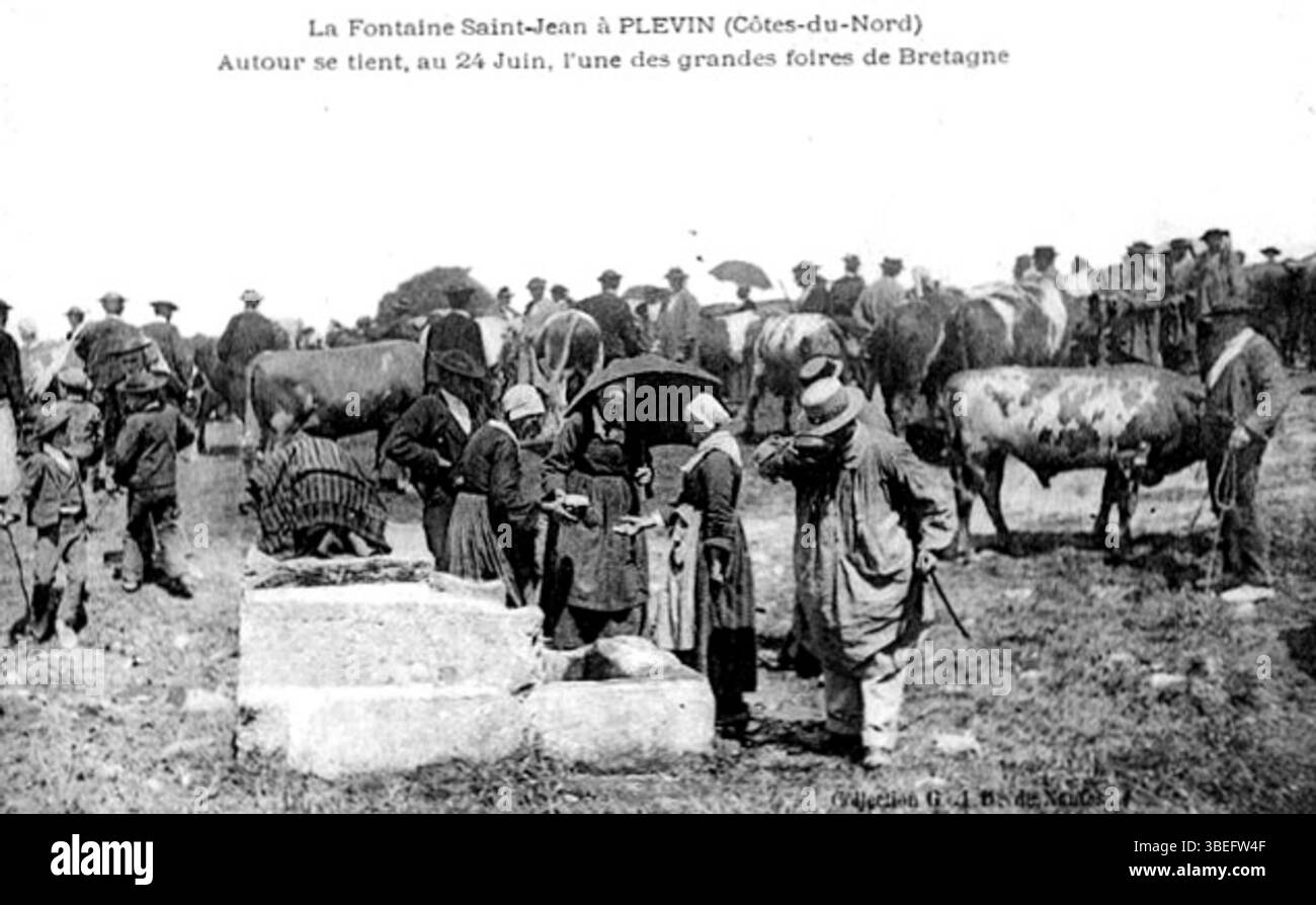 Plevin This image depicts the Plévin fair, located near the Saint-Jean ...