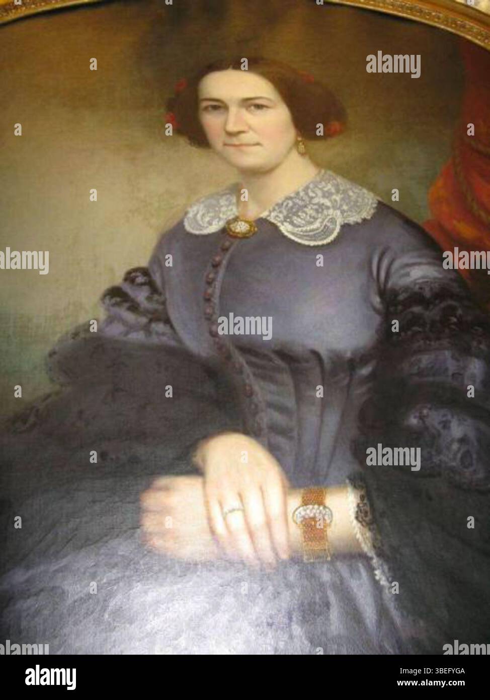 This portrait of Harriet Ann Riblett, wife of Henry Aaron Burr, painted ...