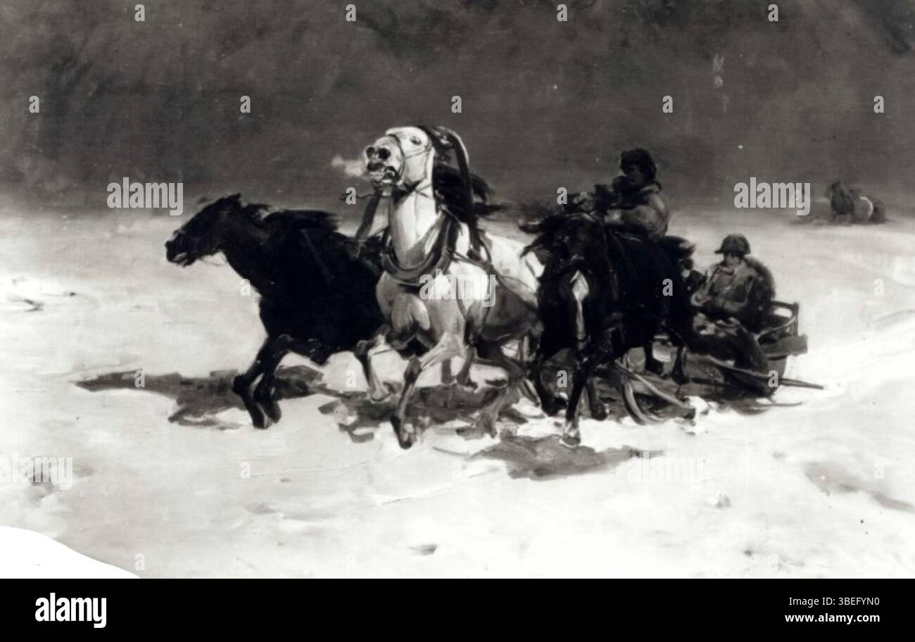 'Winter - Napoleon's retreat from Moscow' by Alfred Wierusz-Kowalski ...