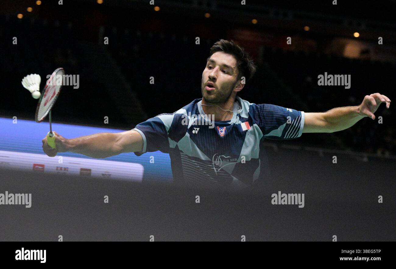 Singapore. 29th May, 2025. Toma Junior Popov hits a return during the ...