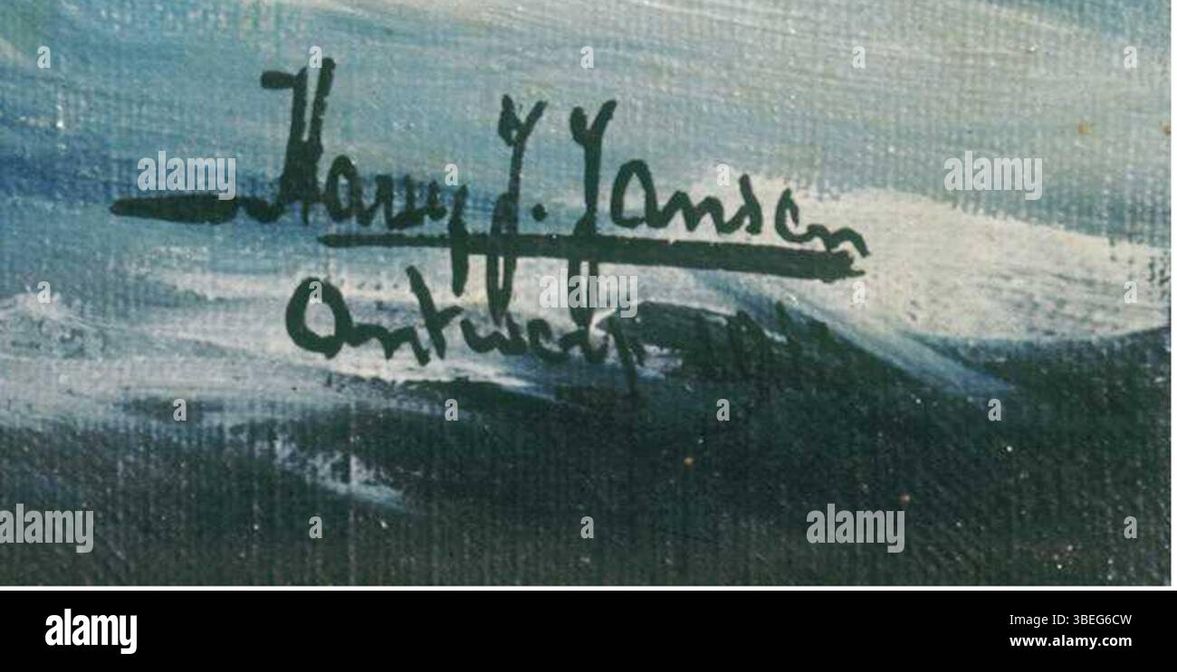 This 1913 signature by Harry J. Jansen, noted as RMG BHC3667, is a rare ...