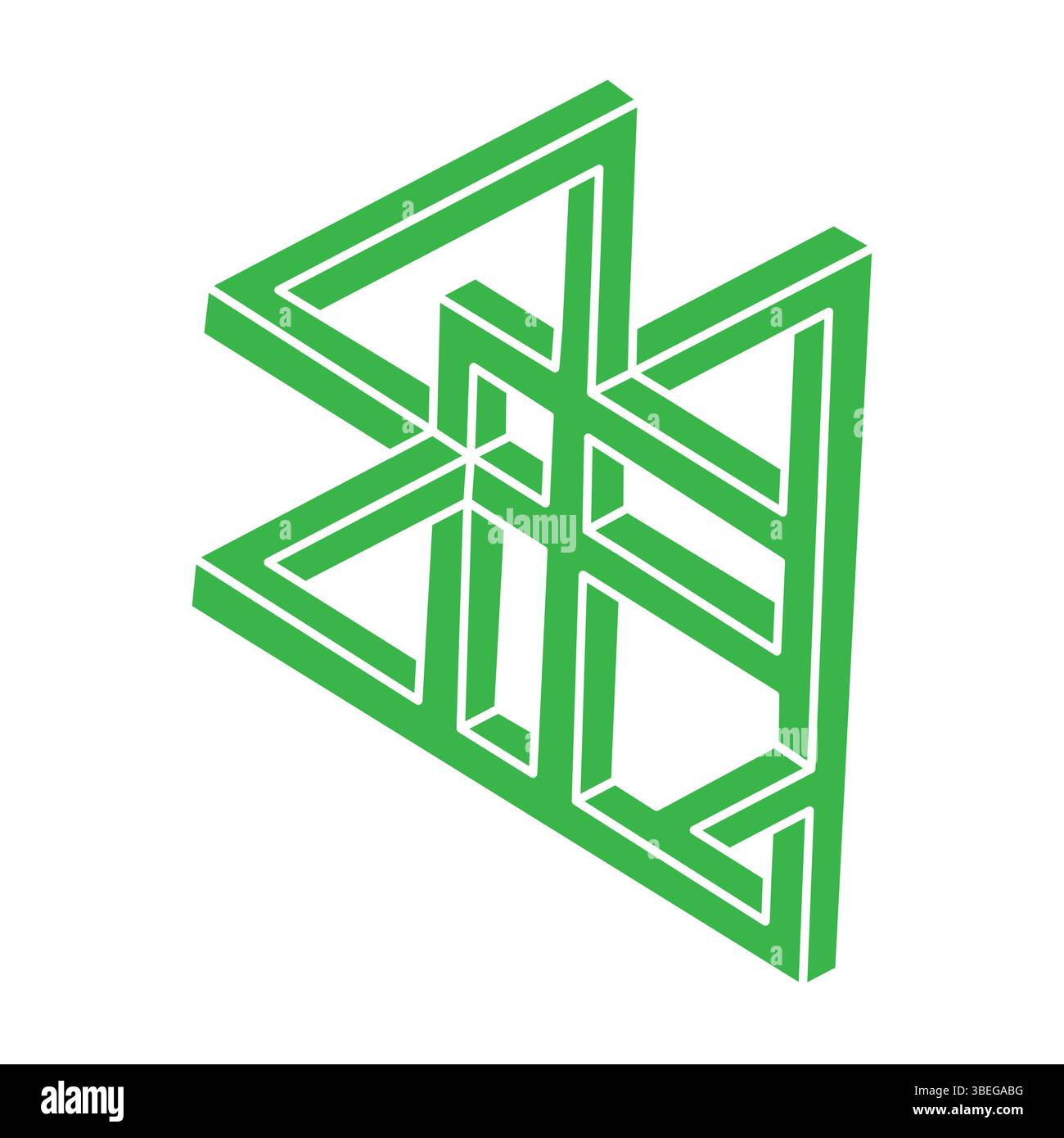 Impossible shapes. Sacred geometry. Optical illusion figures. Abstract ...