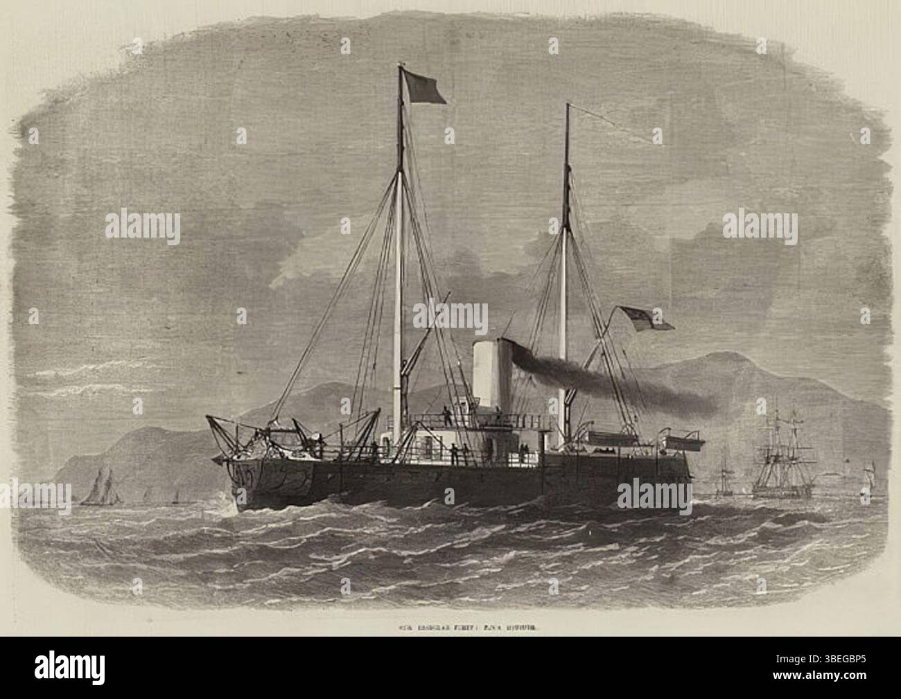 The illustration *Our Ironclad Fleet, HMS Hotspur* by Edwin Weedon ...