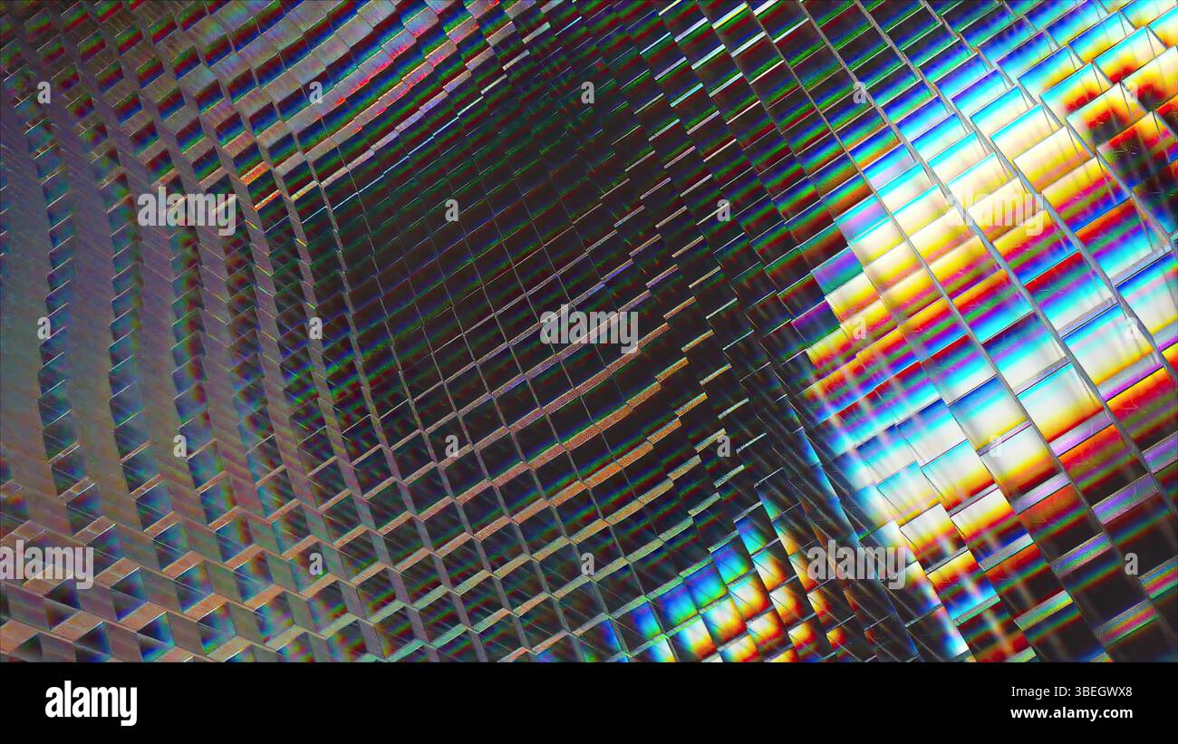 Waves glass cylinders. Computer generated 3d render Stock Photo