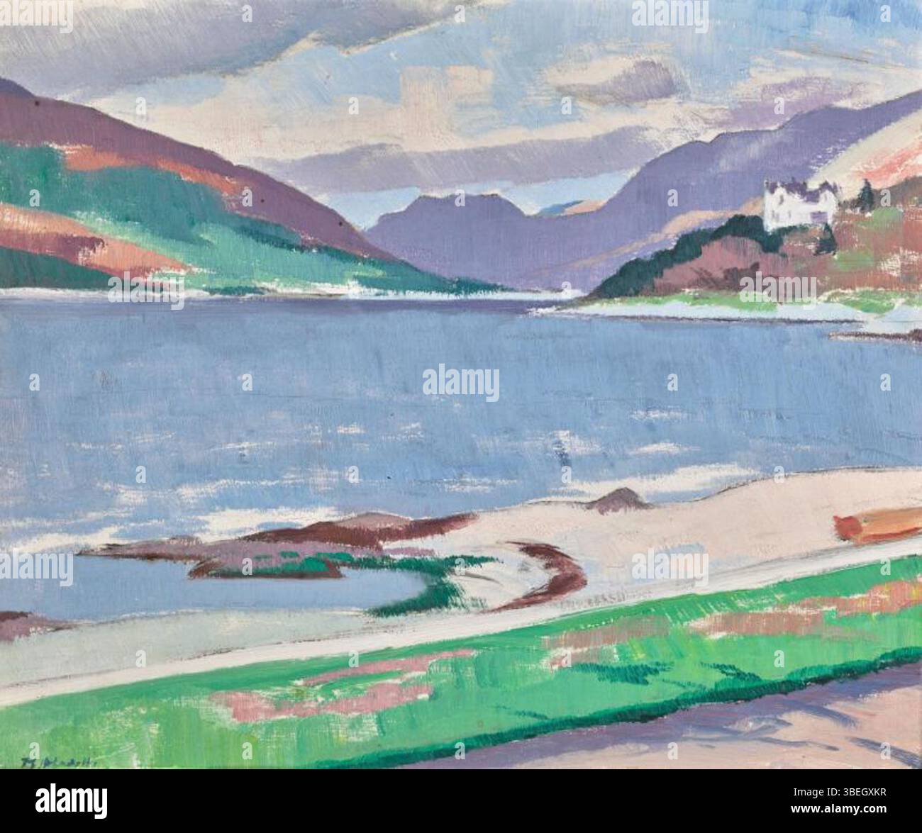 This Painting By Francis Cadell 1883 1937 Depicts The Serene Waters this-painting-by-francis-cadell-1883-1937-depicts-the-serene-waters