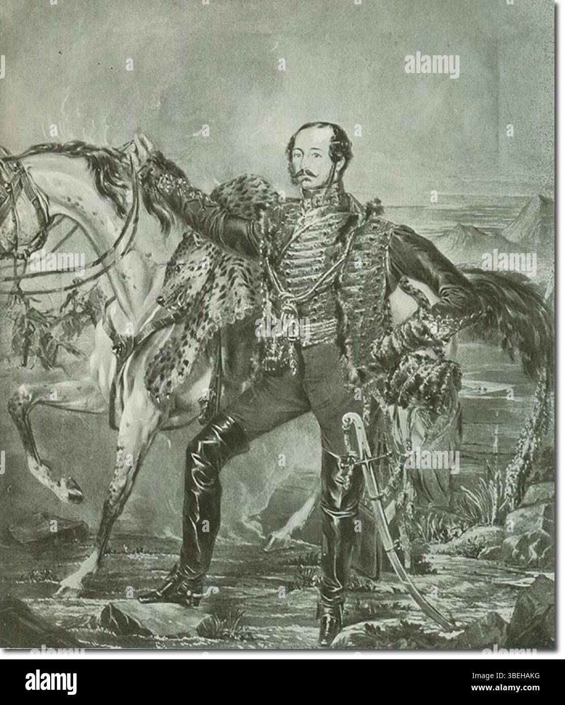 Col Whyte The painting 'Colonel Whyte, 7th Hussars,' depicts a British military ...