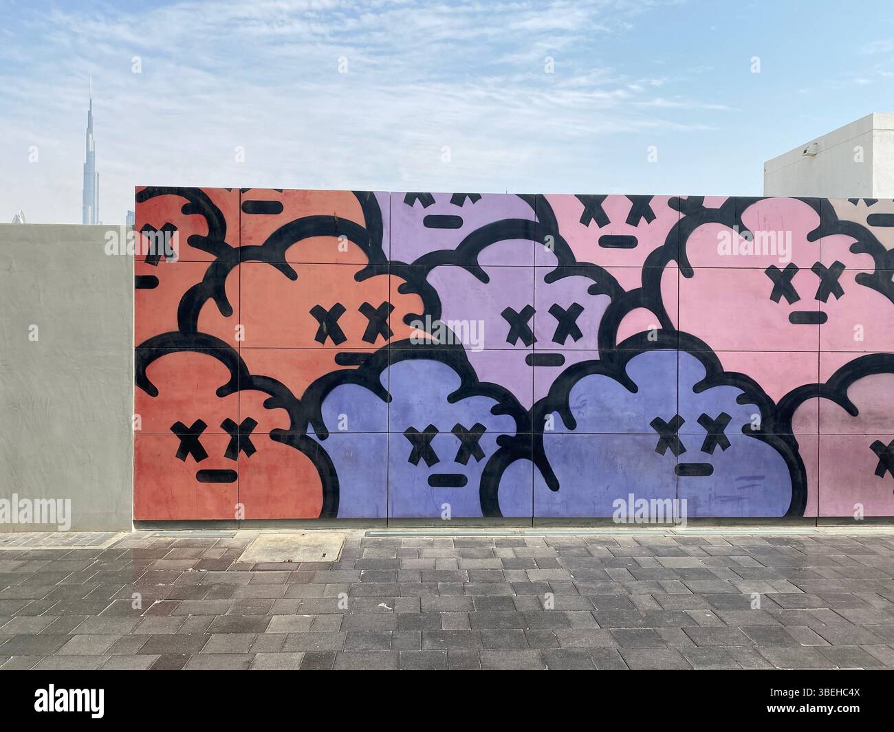 street art mural Box Park - Smartphone Captured Stock Image