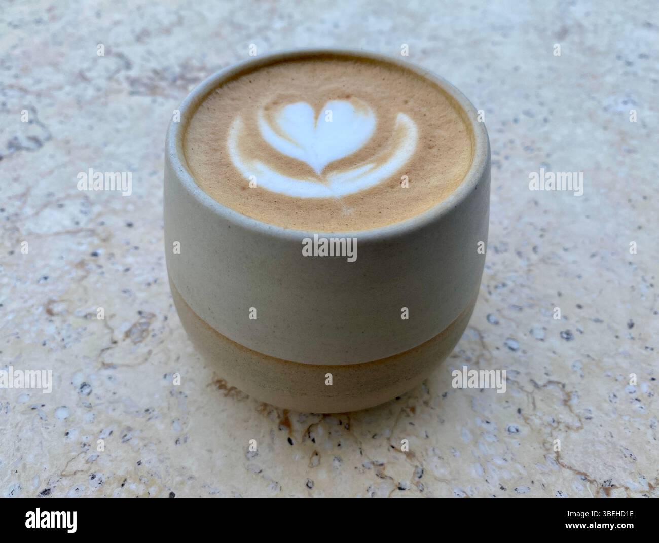 coffee cup love heart beige - Smartphone Captured Stock Image