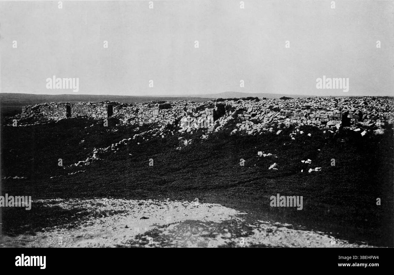 The 1897 photograph of Kastron Mefaa, an ancient cavalry fortress in ...