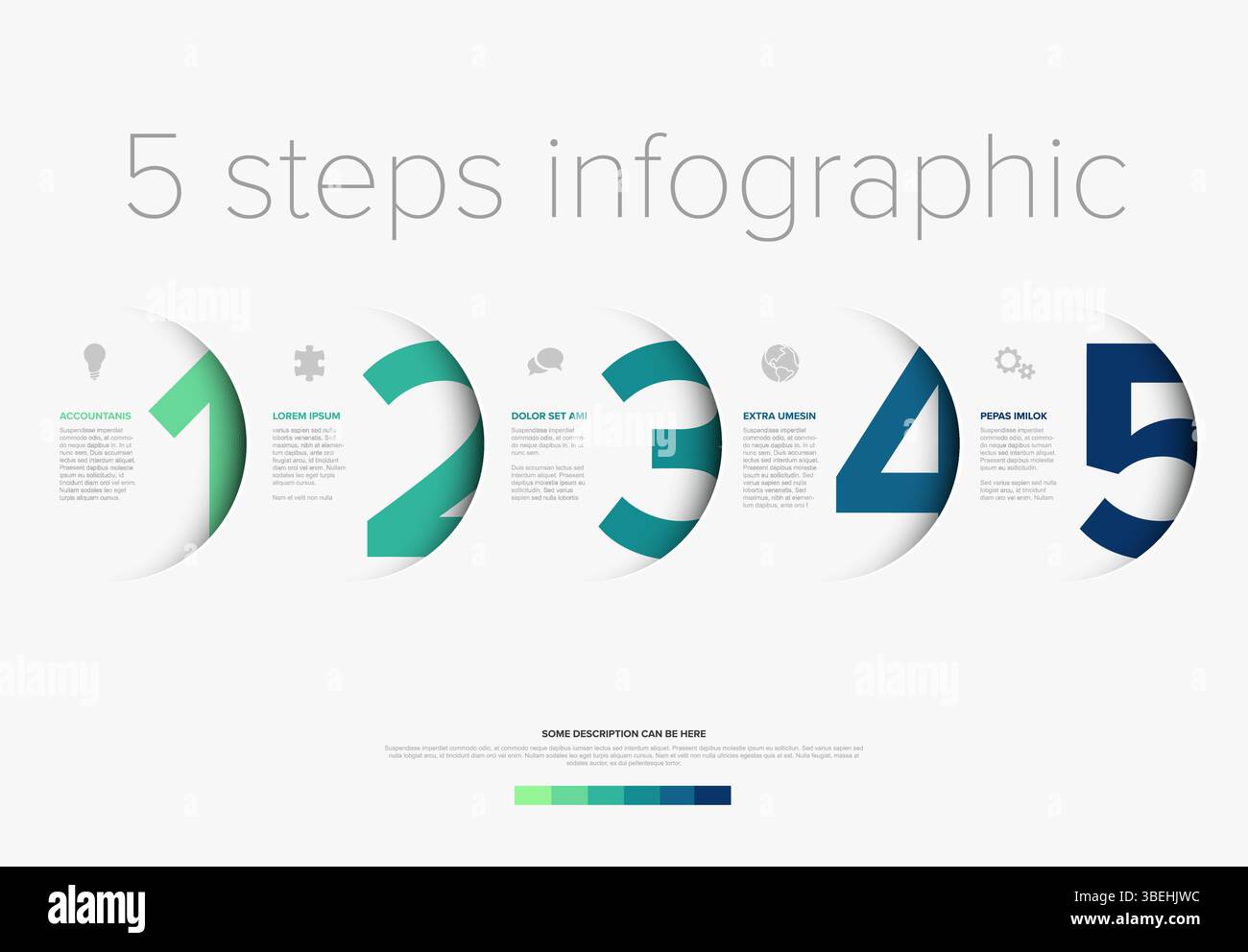 Versatility Infographic Infographic illustrates process steps hi-res stock photography and ...