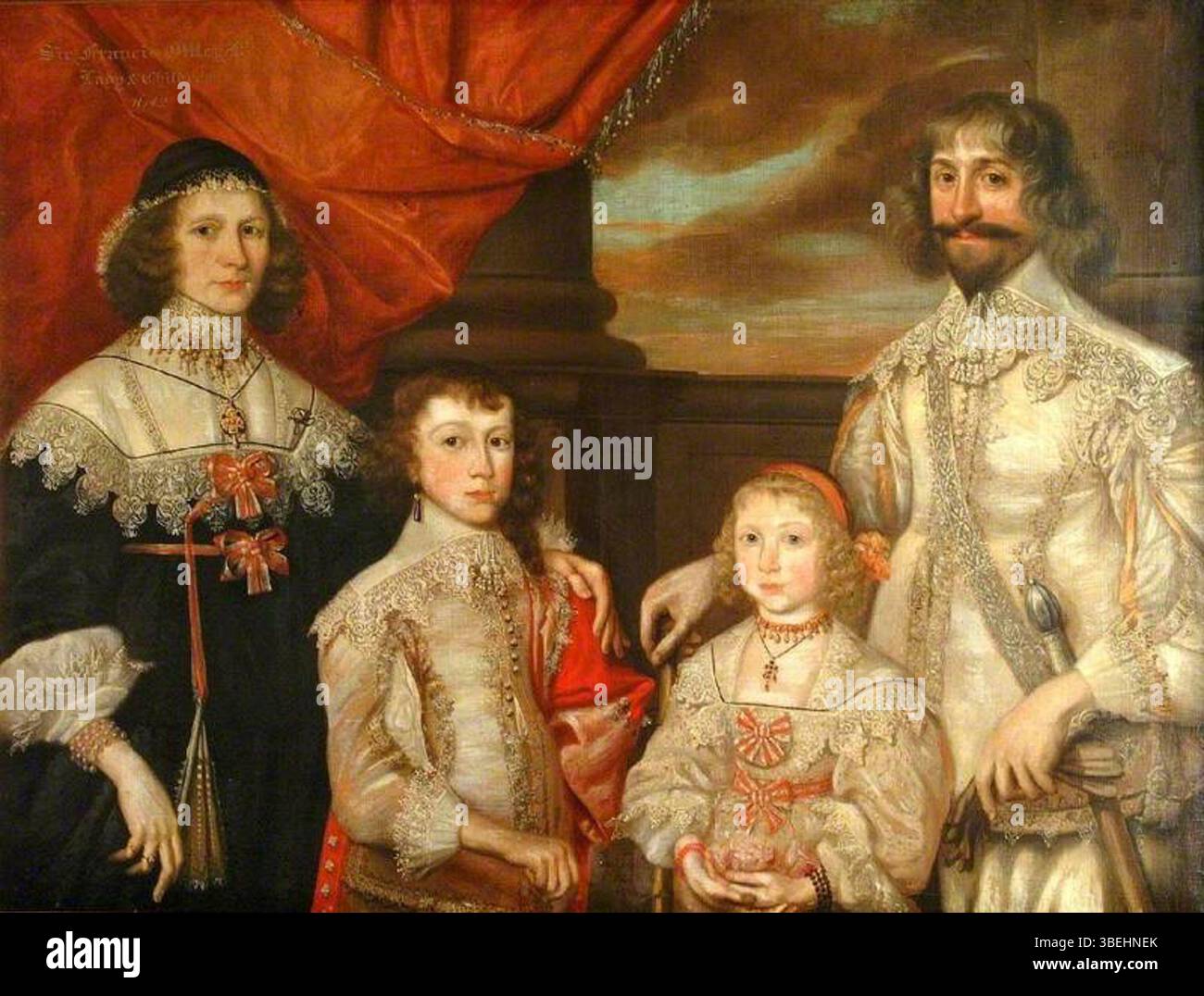 Troueil, Petrus; Sir Francis Ottley (1600-1649), and Family; Shrewsbury Museum and Art Gallery; http://www.artuk.org/artworks/sir-francis-ottley-16001649-and-family-53167 Stock Photo