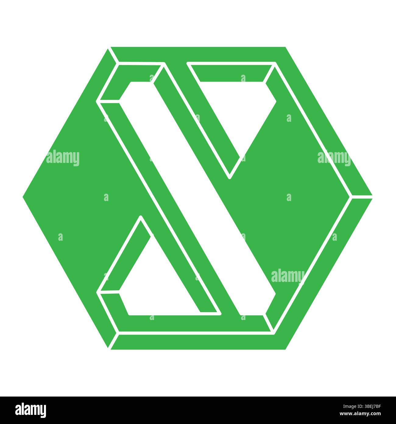 Impossible shapes. Sacred geometry logo. Optical illusion figure ...