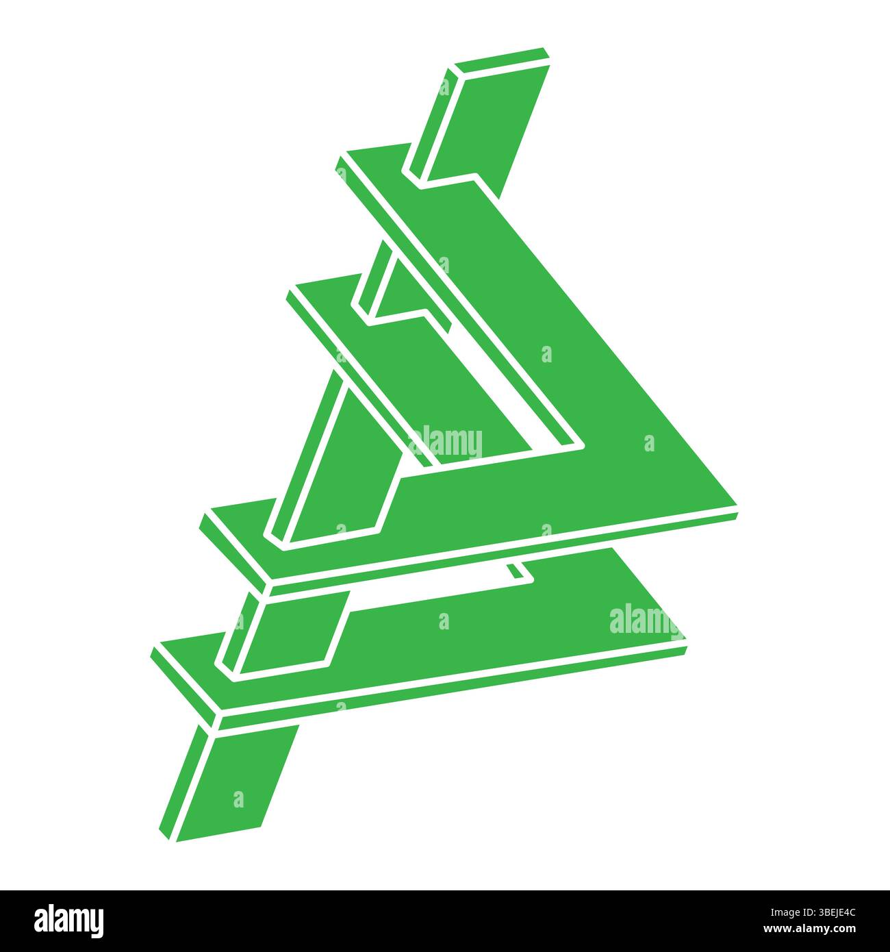 Impossible optical illusion shapes. Logo. Optical art objects ...