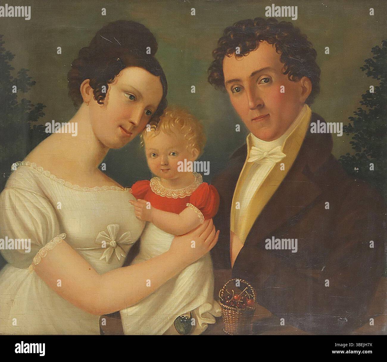 This family portrait, painted around 1810, is an oil on canvas ...