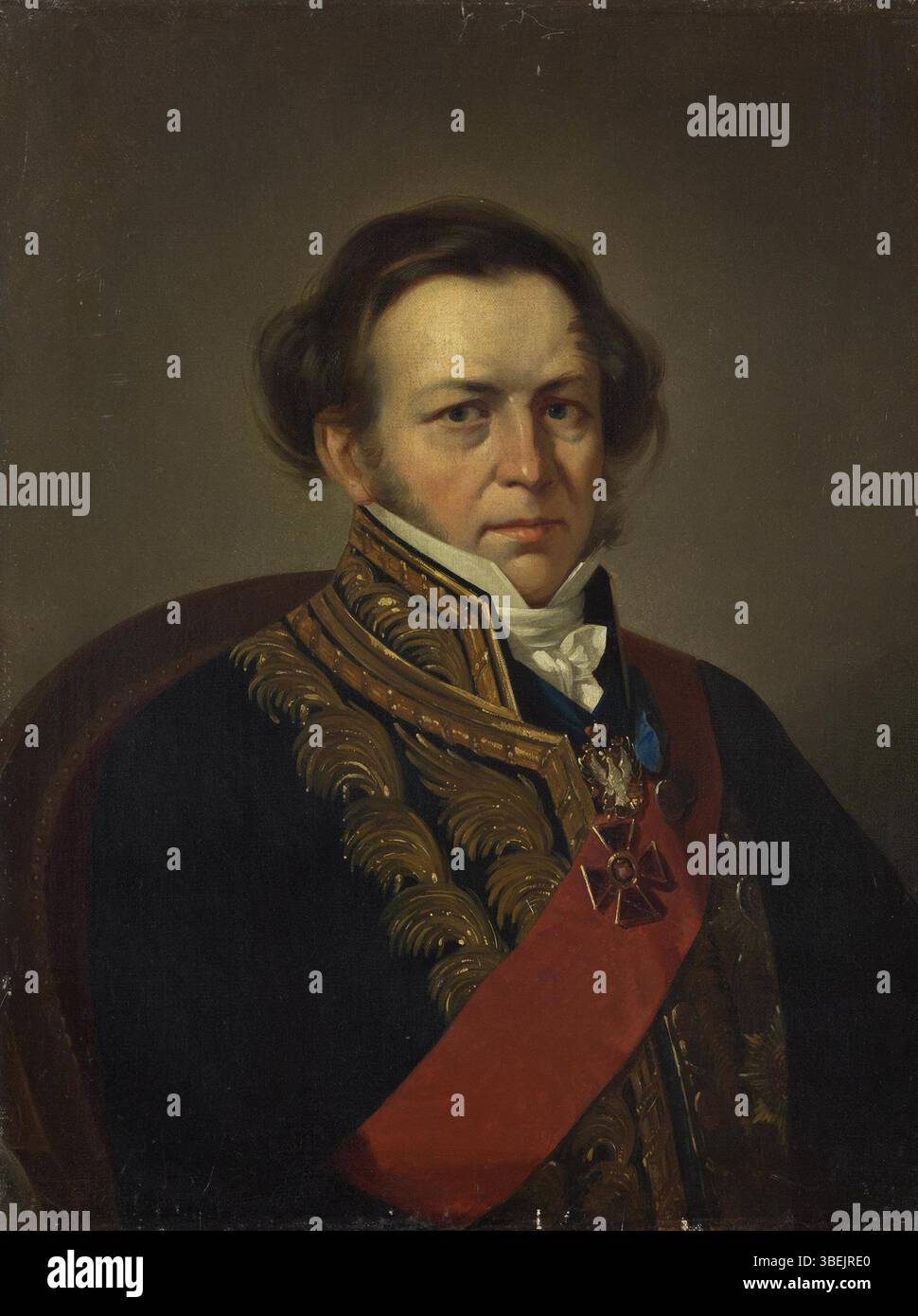 A portrait of Norov Avraam Sergeevich, a Russian 19th-century figure ...