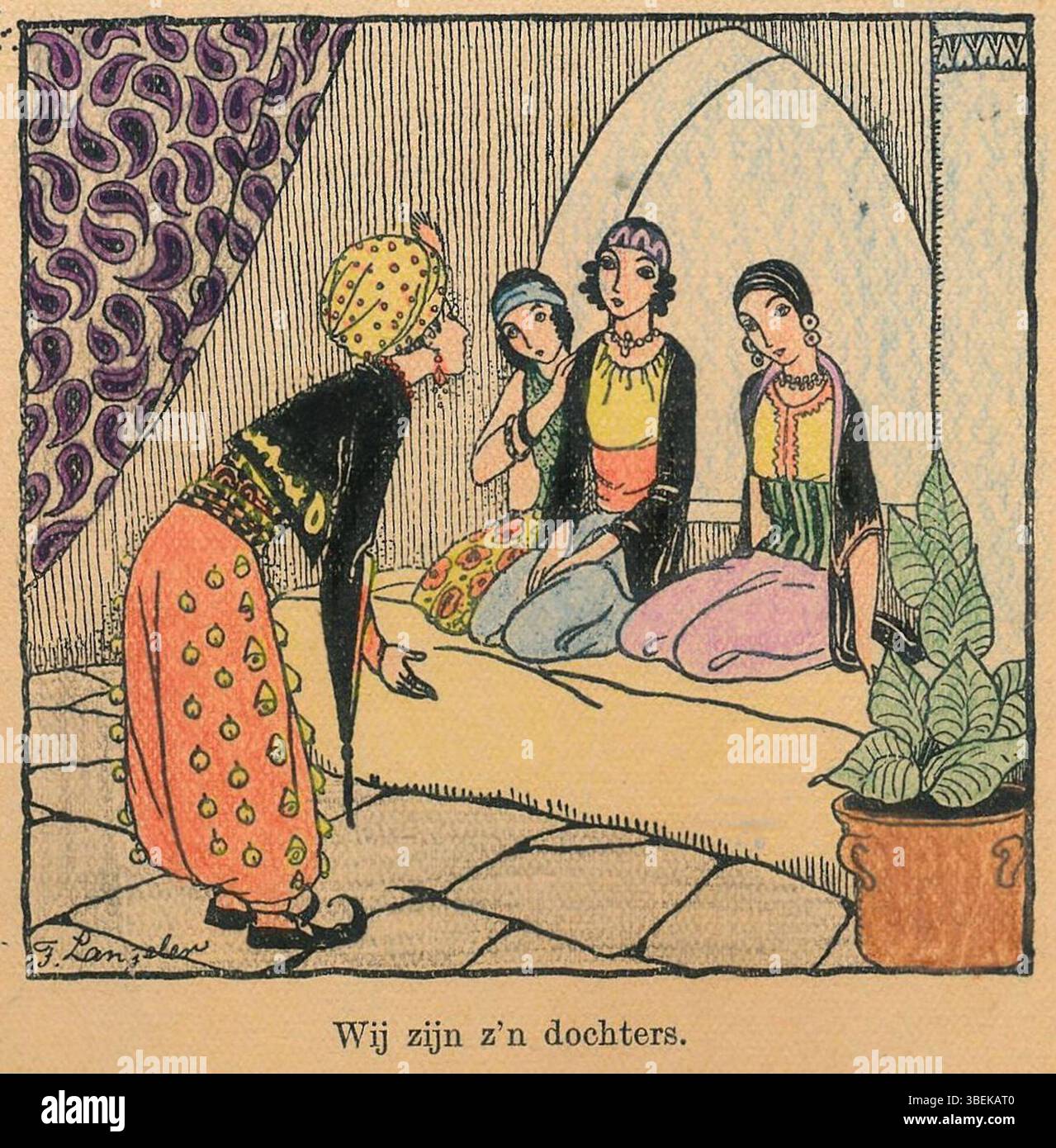 Freddie Langeler s Drie Oosterse Vrouwen Met Dienaar Three Eastern freddie-langeler-s-drie-oosterse-vrouwen-met-dienaar-three-eastern