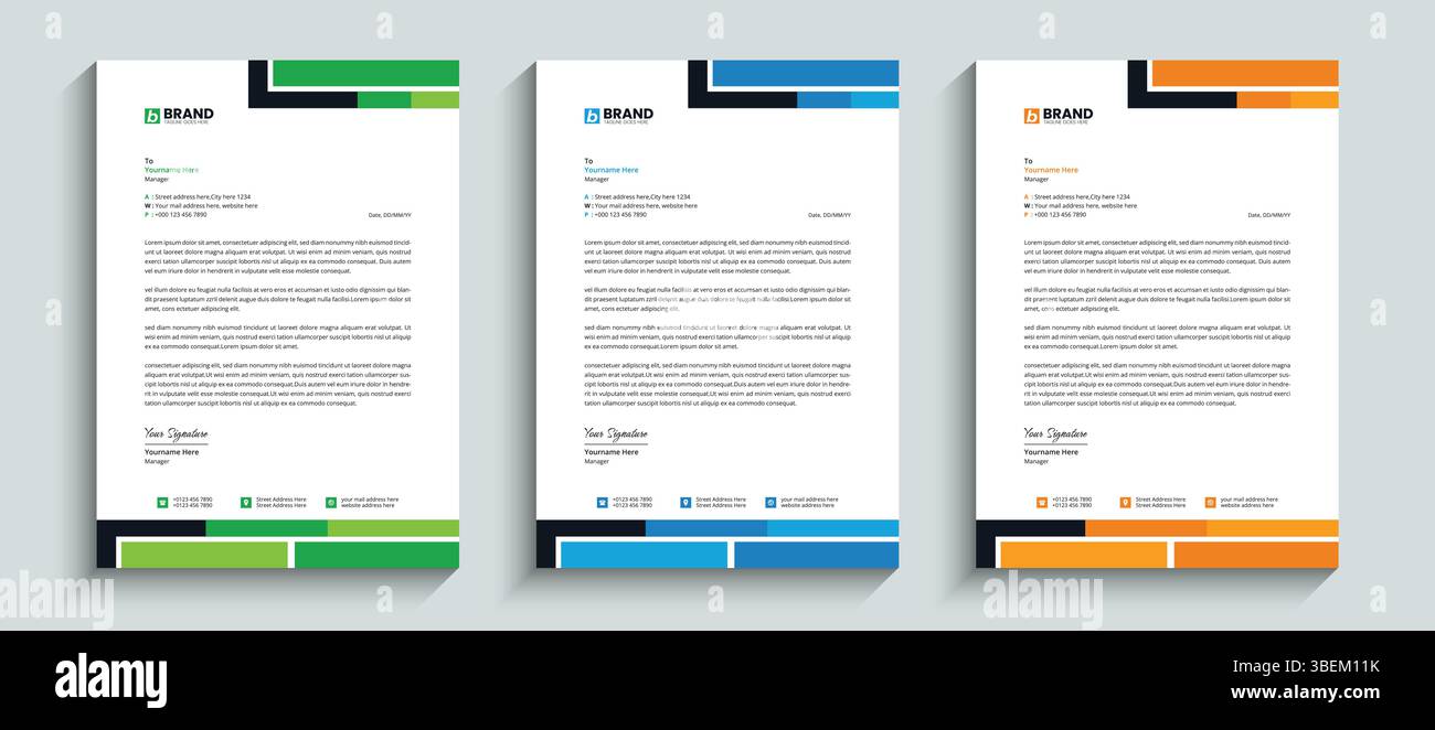 Professional creative corporate official letterhead design template in ...