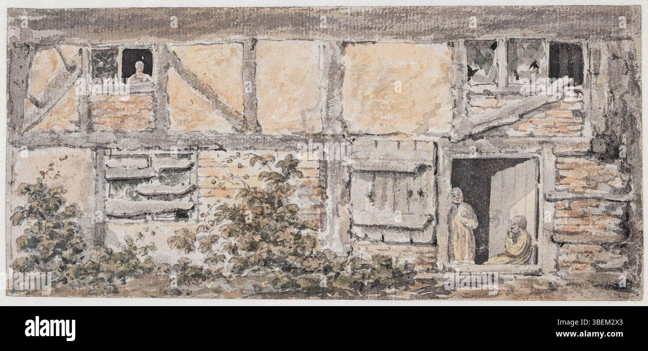 This Ink And Watercolour Study From Circa 1805 Focuses On A Half 