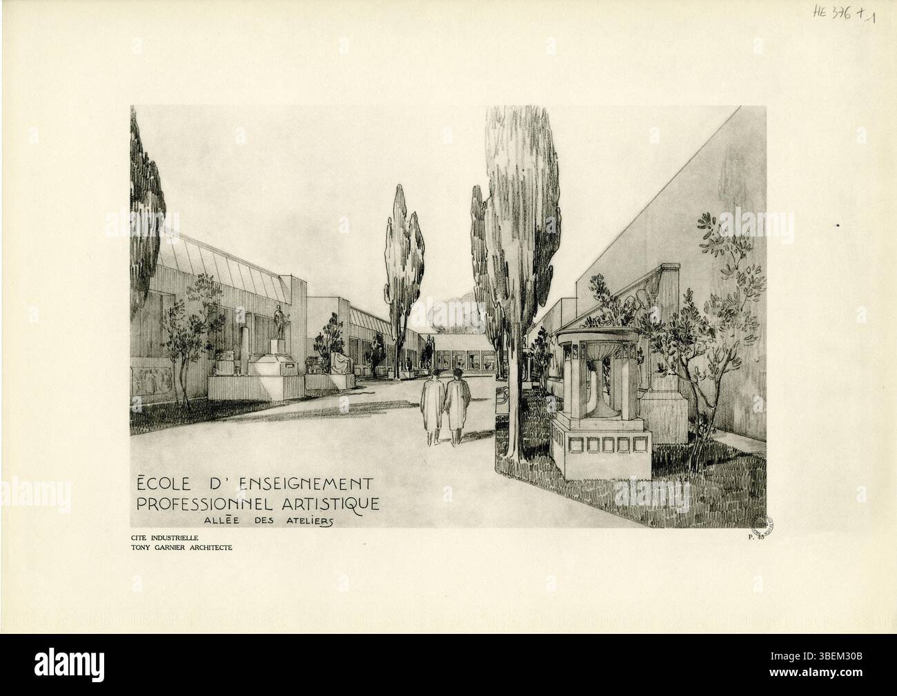 アート・デザイン・音楽 TONY GARNIER: THE CITE INDUSTRIELLE Tony Garnier's 1932 drawing, titled 'Une cité industrielle
