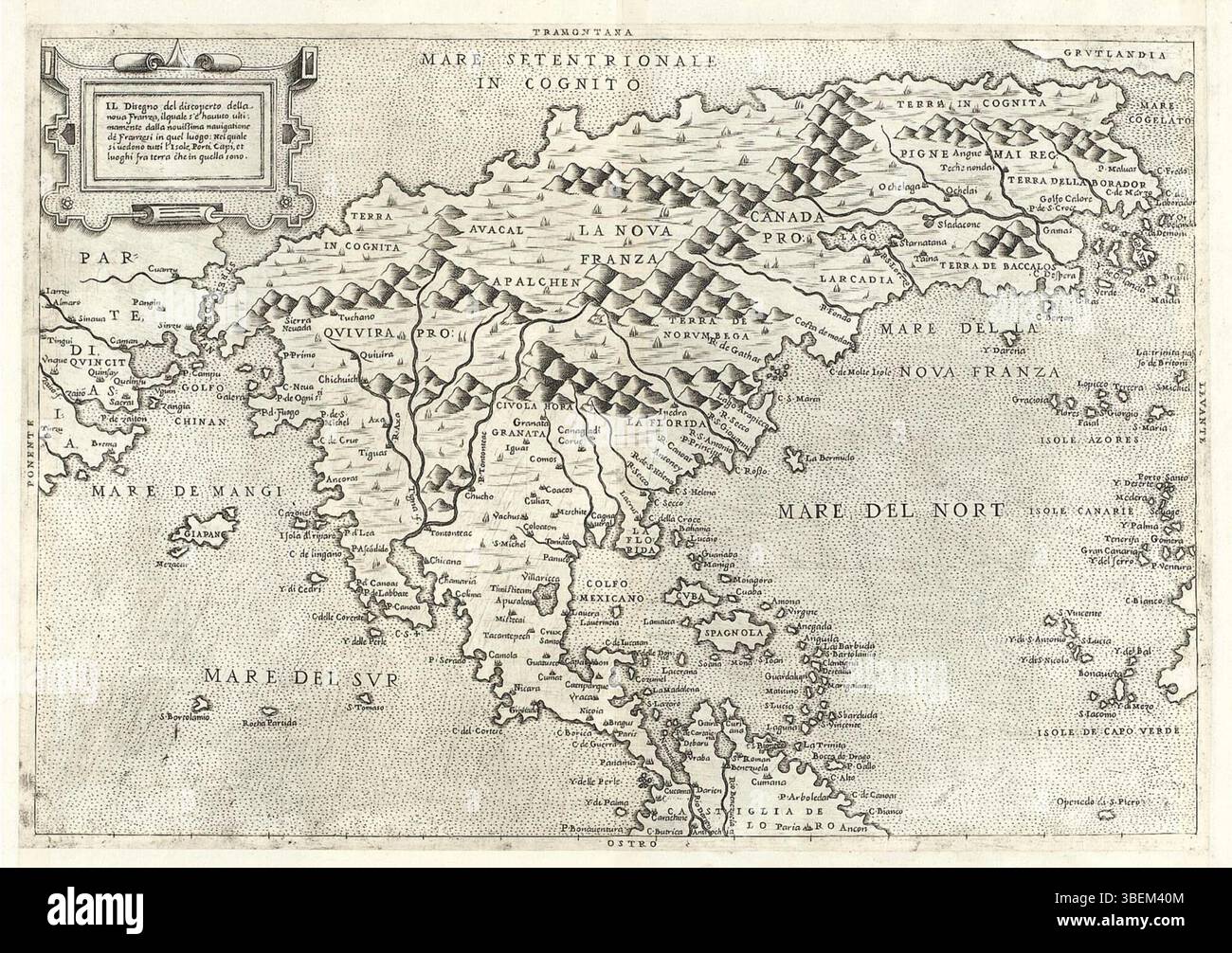 Paolo Forlani's 1565 map *Disegno del discoperto della Nova Franza* is ...