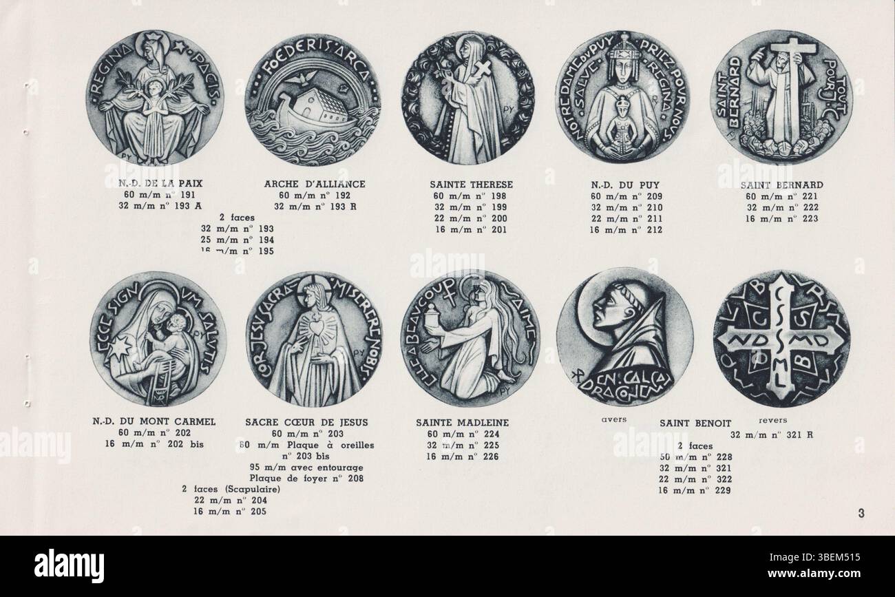 This catalog page showcases additional medal designs by Denis Fernand
