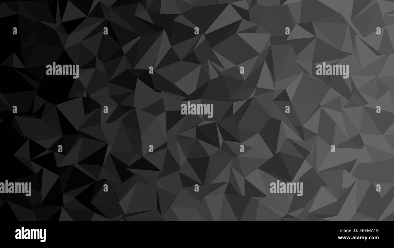 An abstract black geometric background. Rough surface gray texture. Shades of grey background. Stock Vector