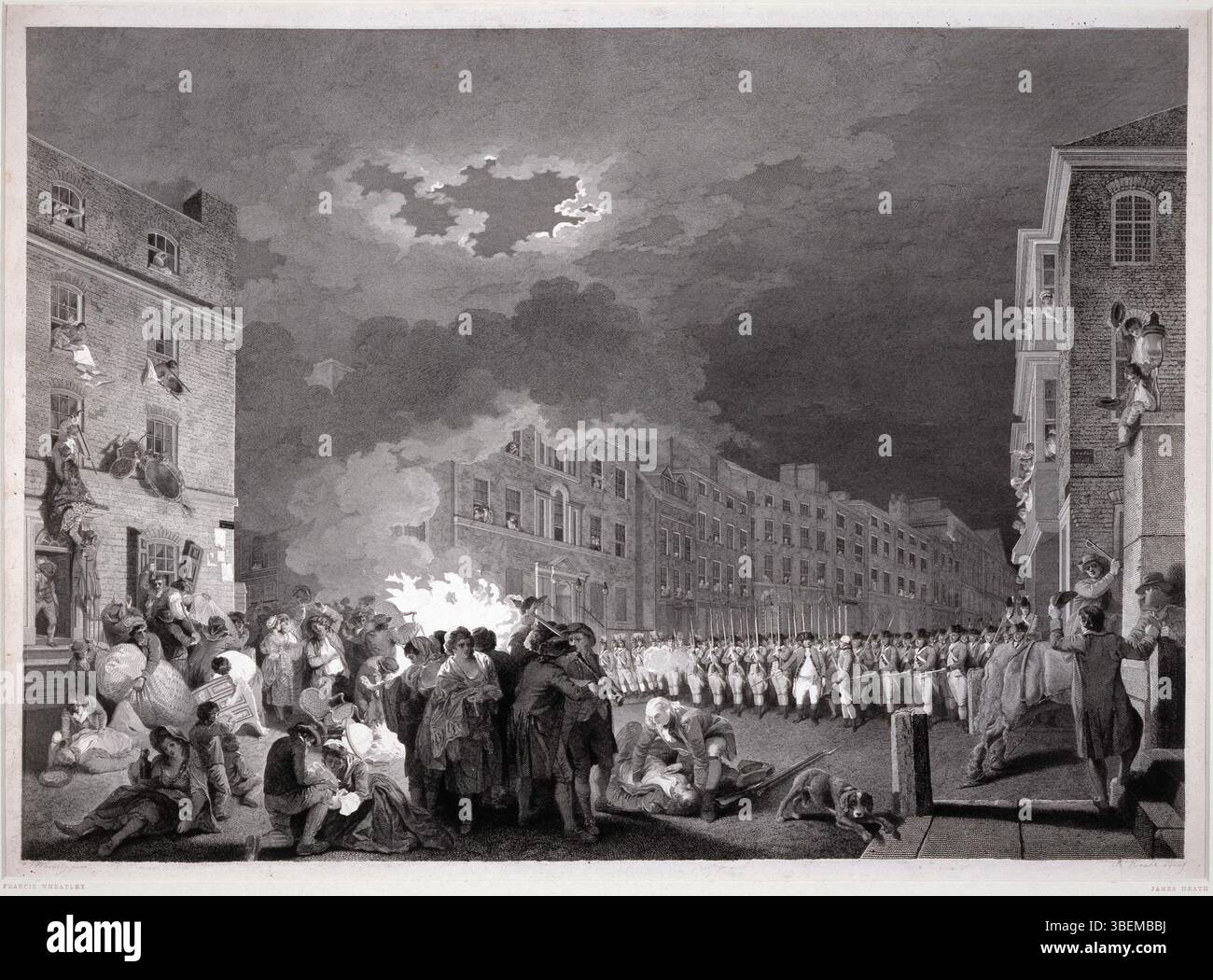 This 1790 engraving by James Heath depicts the Gordon Riots of 1780 ...