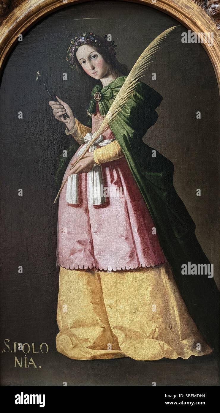 Saint Apollo Francisco de Zurbarán’s 'Sainte Apolline' (Saint Apollonia) depicts the ...