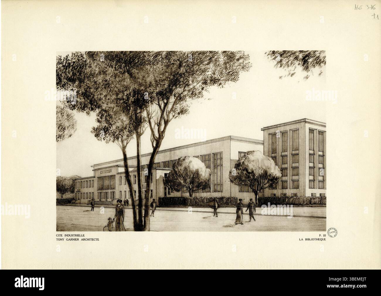 アート・デザイン・音楽 TONY GARNIER: THE CITE INDUSTRIELLE Tony Garnier's 1932 drawing, titled 'Une cité industrielle